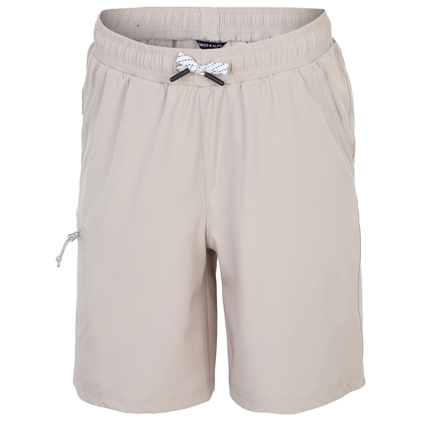 Swiss Alps Boys' Lightweight Stretch Shorts - Beige, Size S (8)