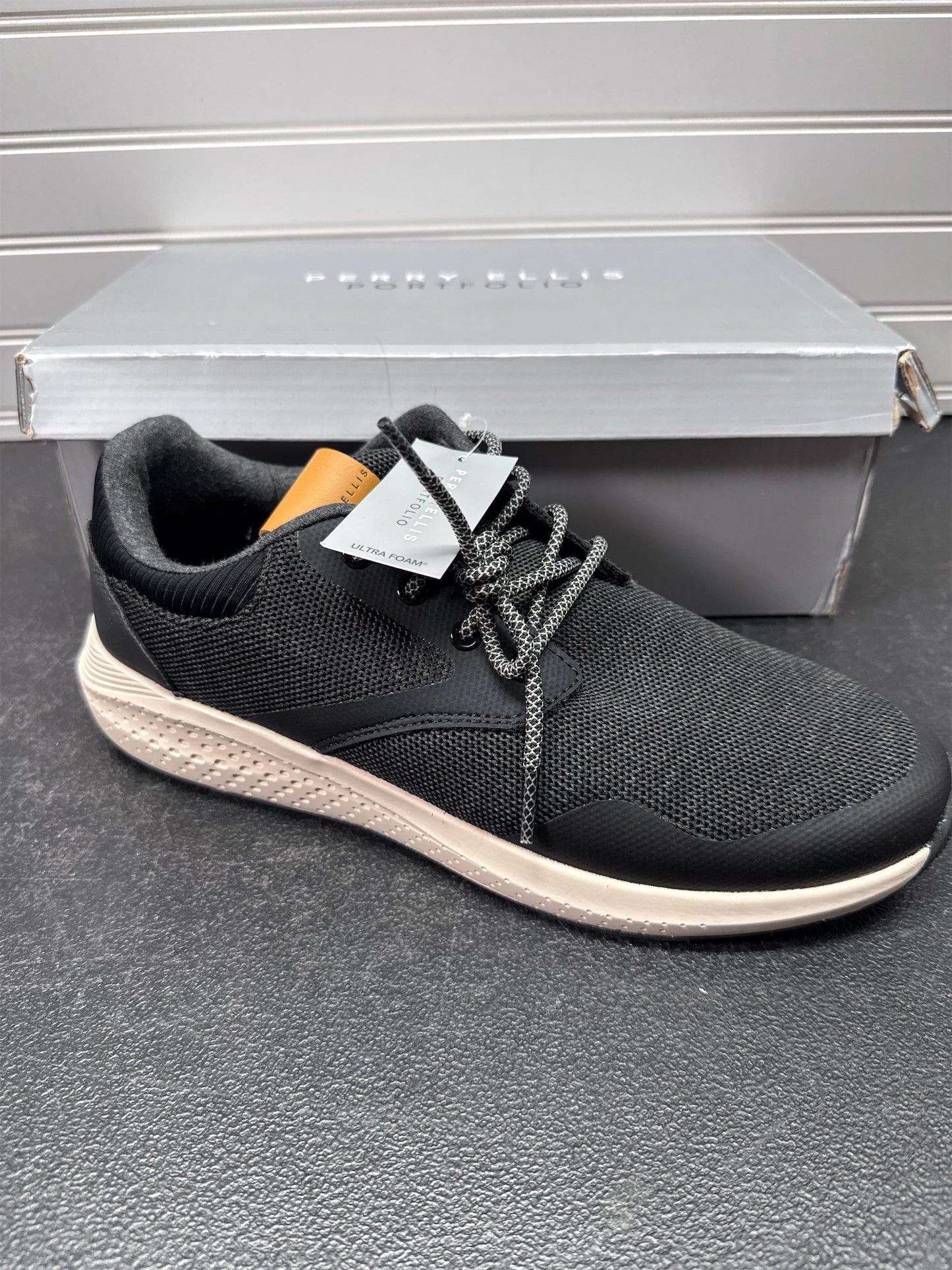 Perry Ellis Men's Sammy Casual Athletic Shoes - Black, Size 9.5
