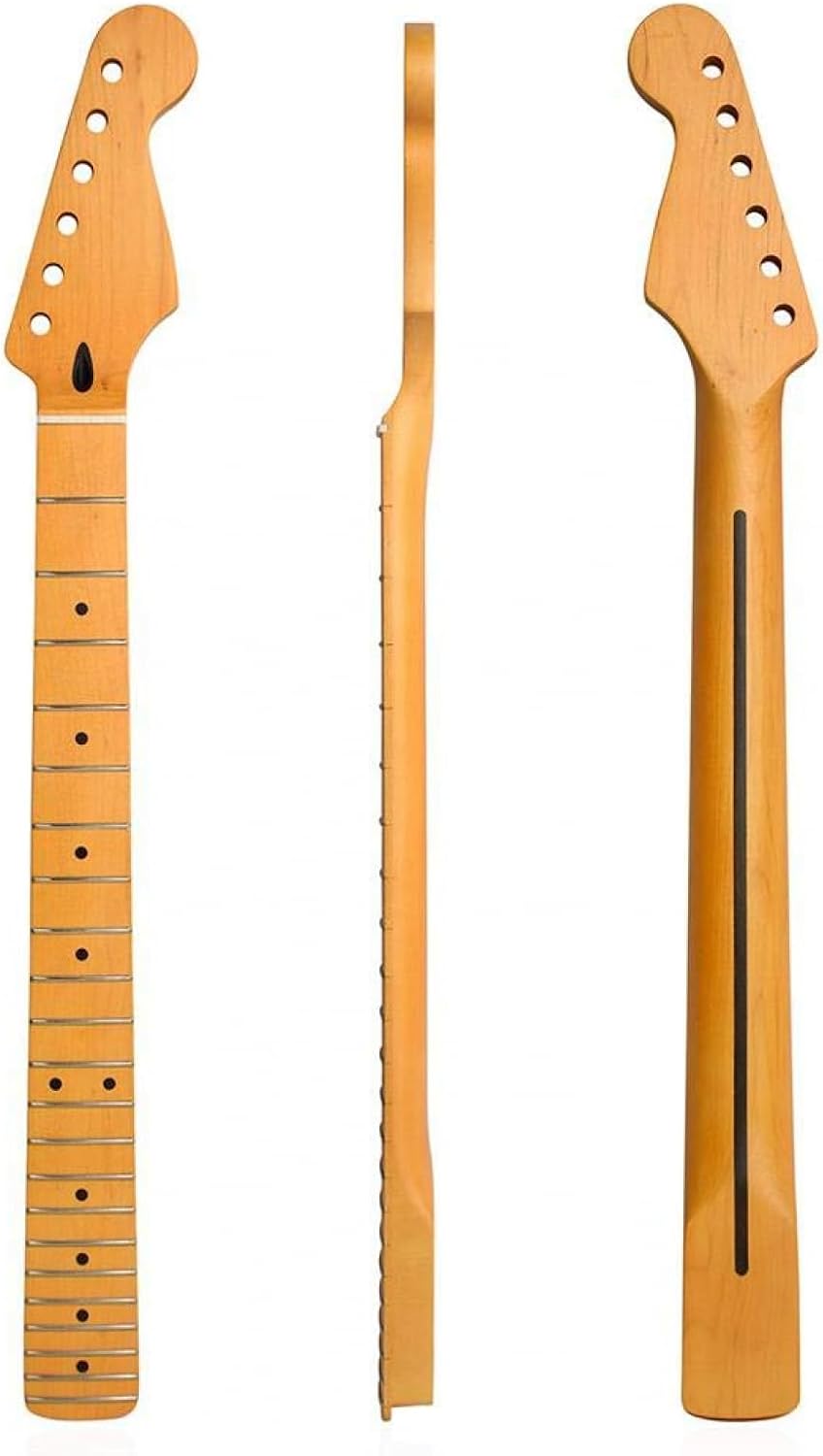 Renhuavoy 22-Fret Electric Guitar Neck Replacement - Matte Yellow