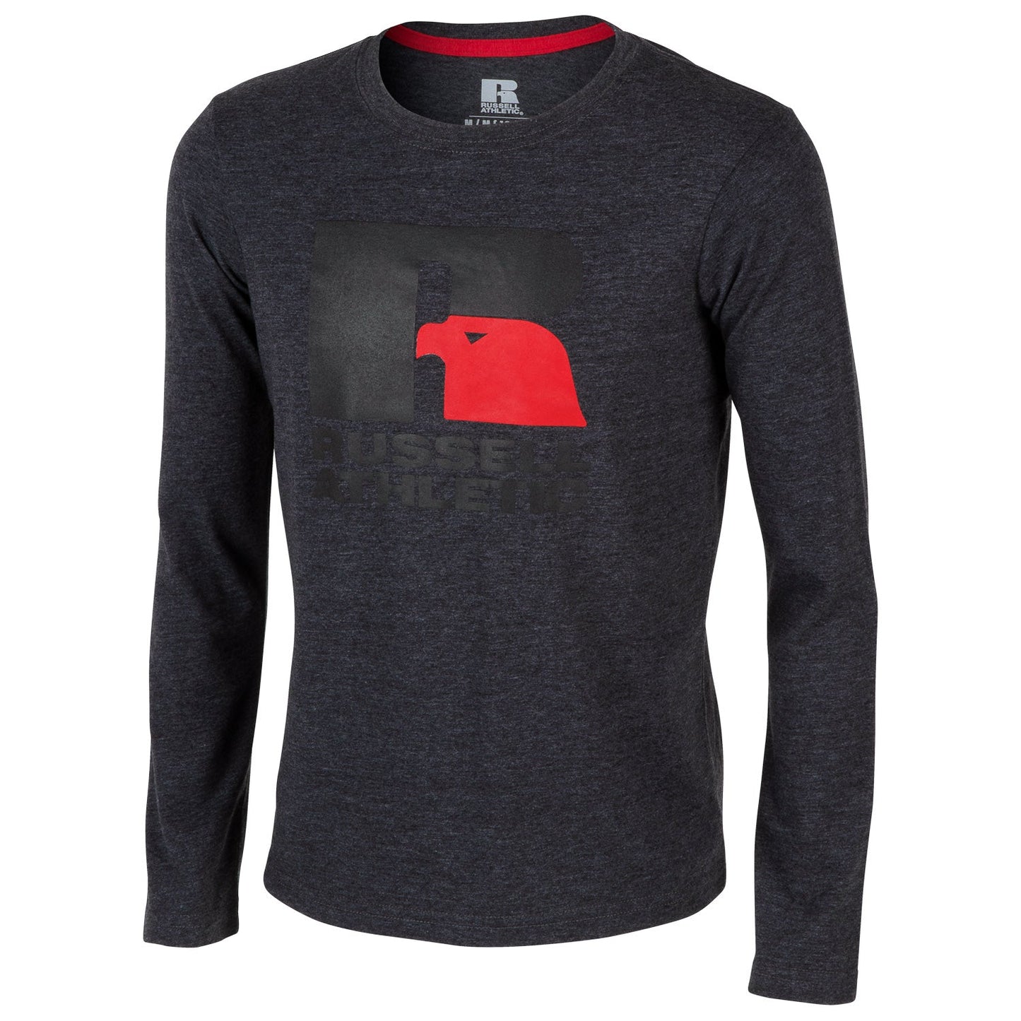 Russell Athletic Boys' Long-Sleeve Graphic T-Shirt, Charcoal Gray, Size L (14/16)