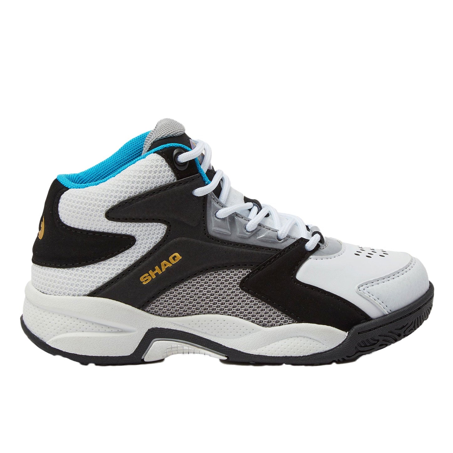 Shaq Motivate Boys' Basketball Shoes - White/Black, Size 13