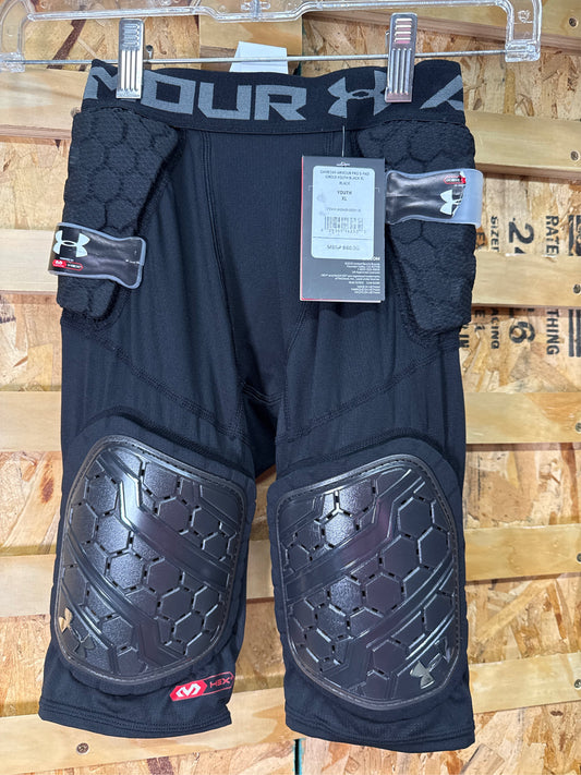 Under Armour Youth Gameday Armour Pro 5-Pad Football Girdle - Black, XL