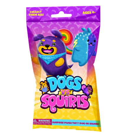 Dogs vs Squirls Mystery Bag - 4" Super-Soft Bean-Filled Plush Toy