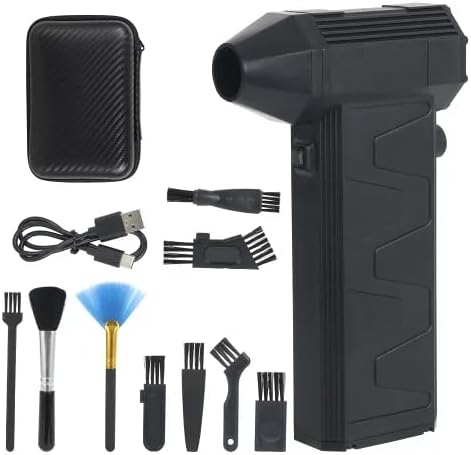 GarveeTech Cordless Compressed Air Duster - Rechargeable Electric Air Blower with Cleaning Brushes