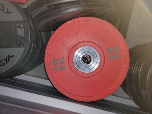 Tufftech 25kg Olympic Bumper Plate - Red