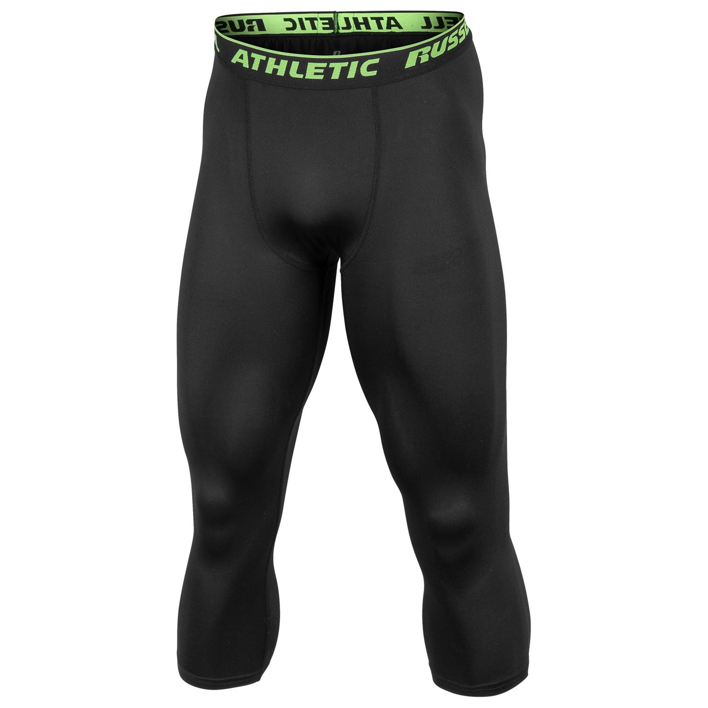 Russell Athletic Men's 3/4 Compression Athletic Leggings - Black, Large
