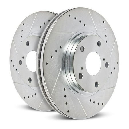 Power Stop Evolution Drilled & Slotted Front Brake Rotors - Pair (AR82192XPR)
