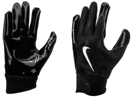 Nike Vapor Jet 8.0 Youth Football Gloves - Black/White, Medium