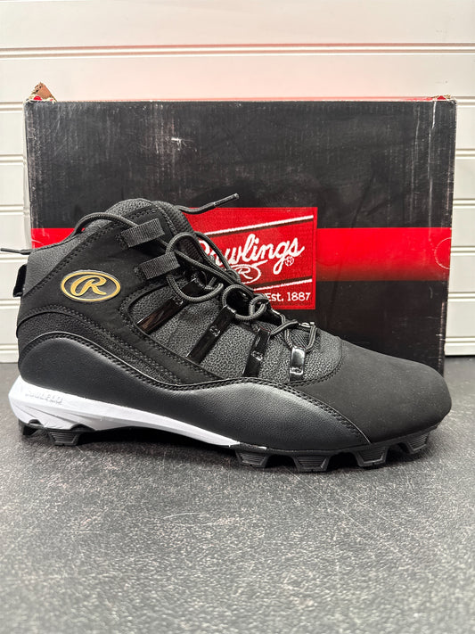 Rawlings Full Press Men's Baseball Cleats - Black/Gold, Size 11.5