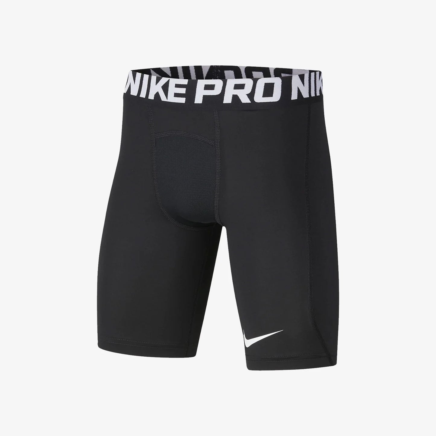 Nike Pro Boys' Compression Shorts - Black/White, Large