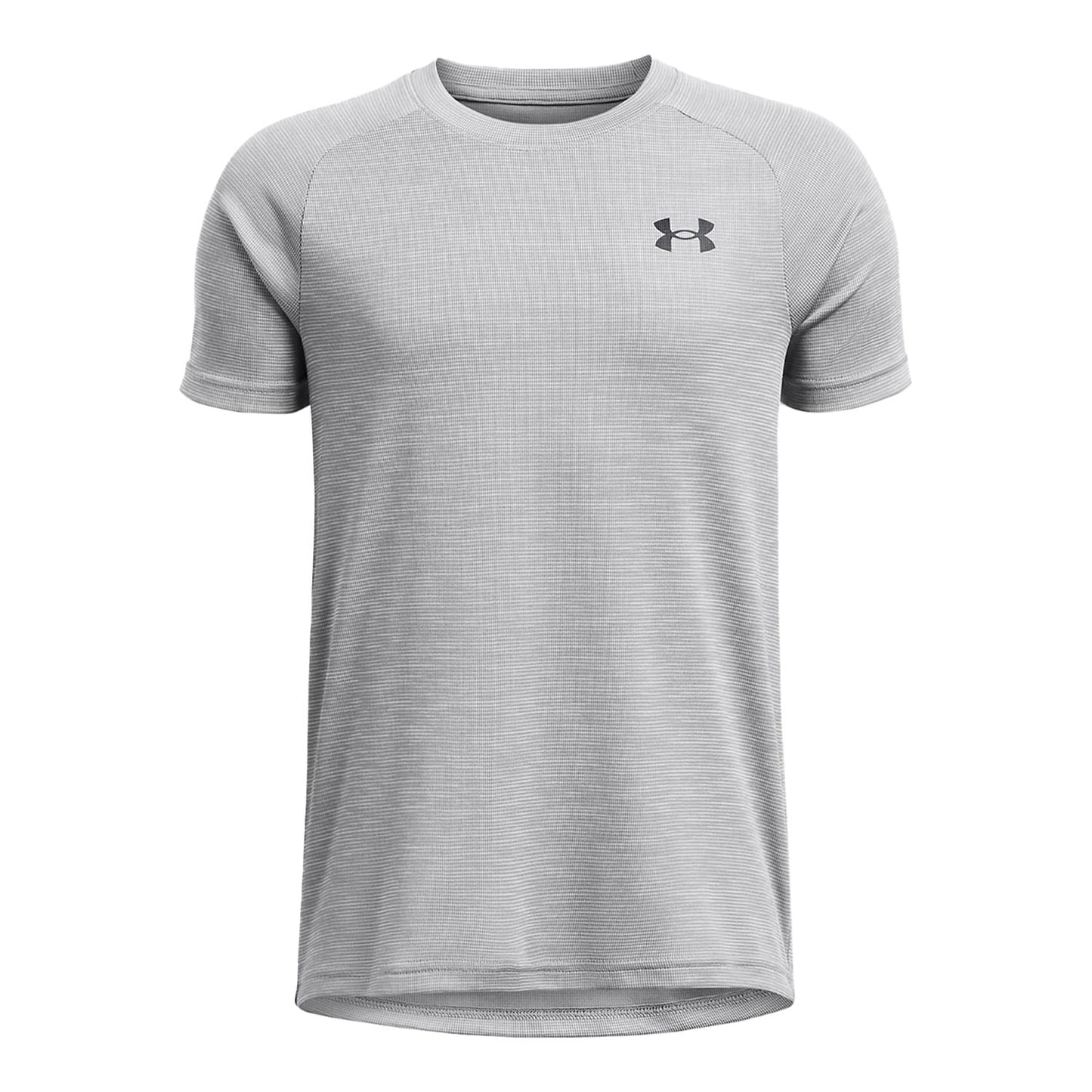 Under Armour Boys' Textured Tech Short Sleeve T-Shirt - Gray, Size S