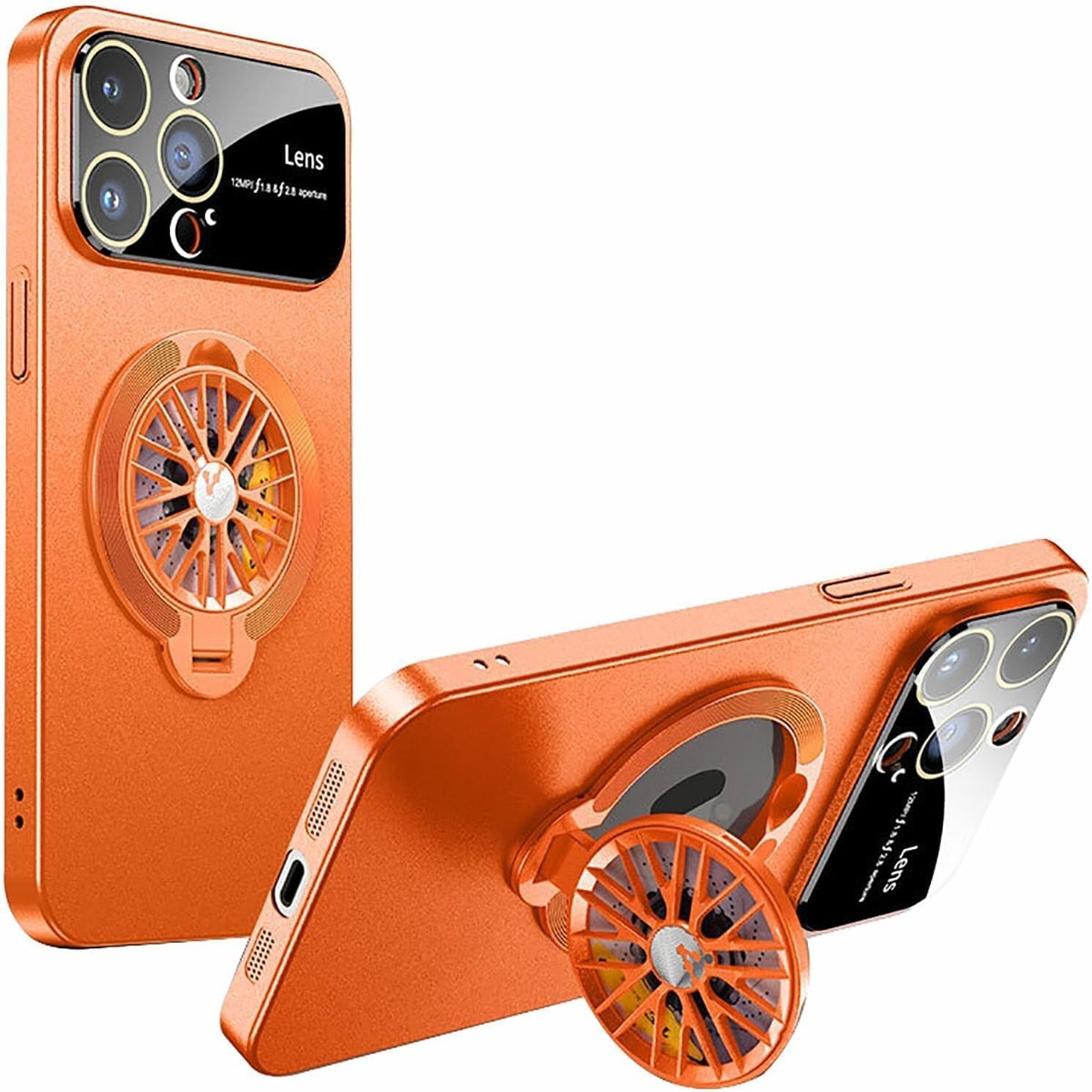 Magnetic Kickstand Case for iPhone 15 Series - Orange