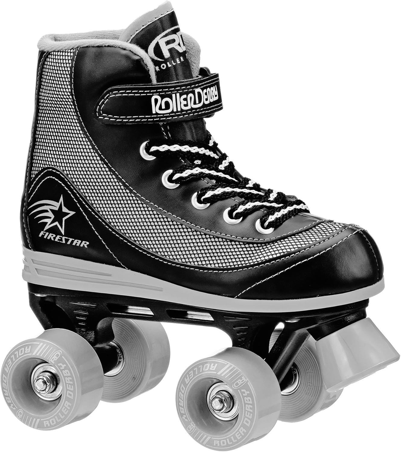 Roller Derby Boys' Firestar Roller Skates, Black, Youth Size 3