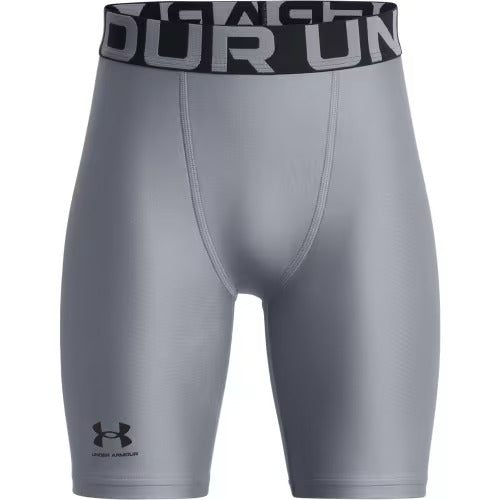 Under Armour Youth HeatGear Armour Compression Base-Layer Shorts - Gray, Size L