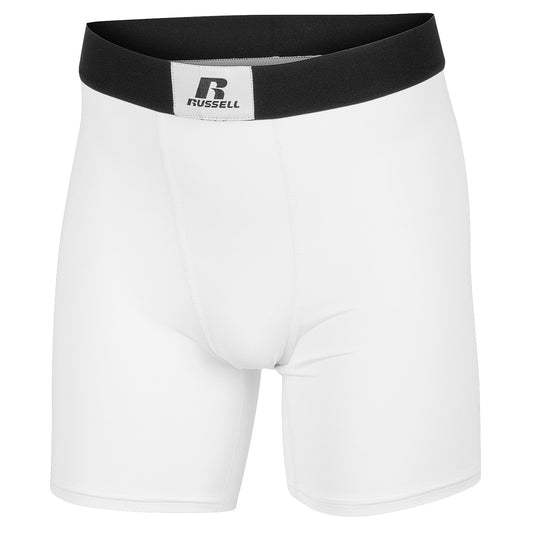 Russell Athletic Boys' Compression Shorts - White, Size Large