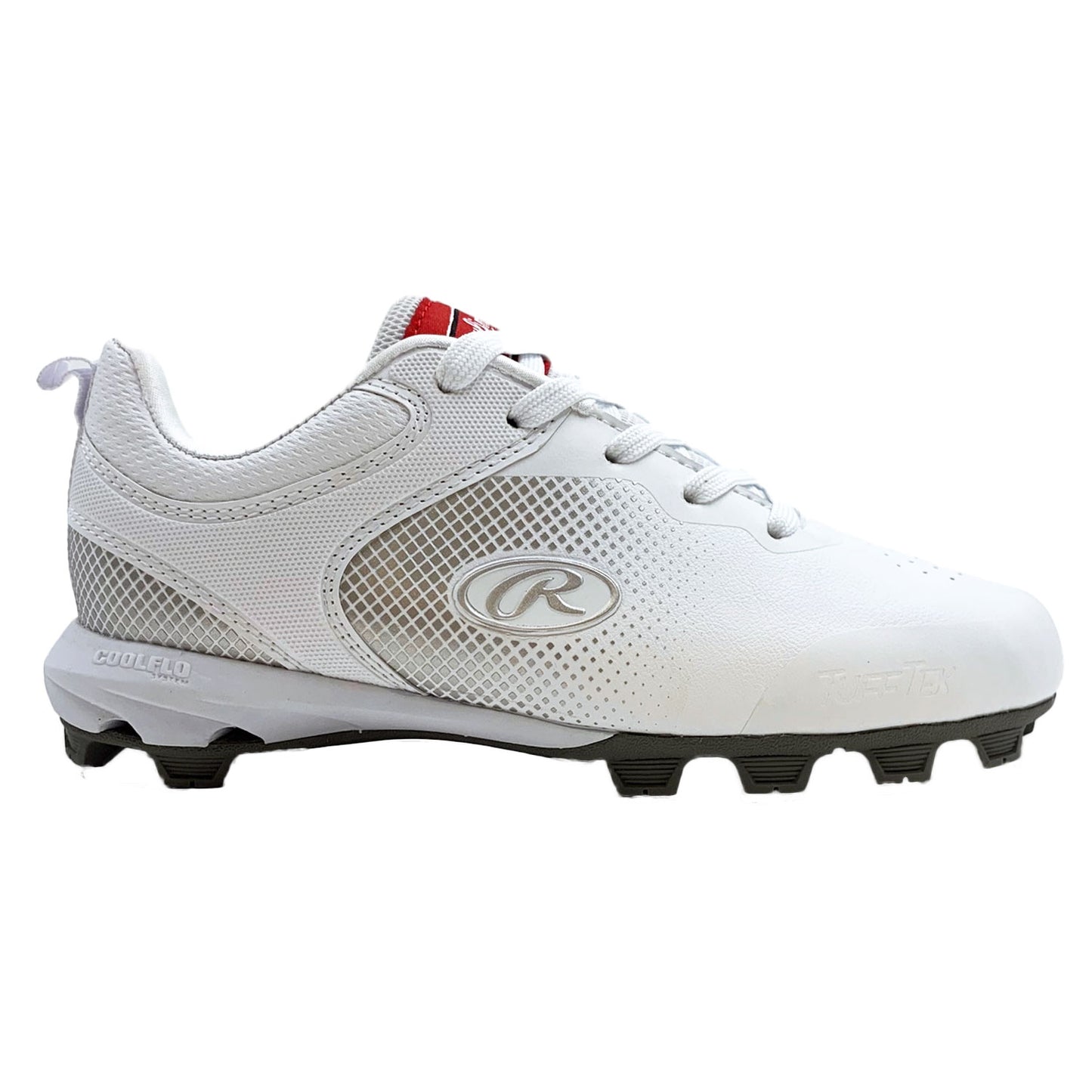 Rawlings Sanction Low Women's Softball Cleats - White/Silver, Size 10
