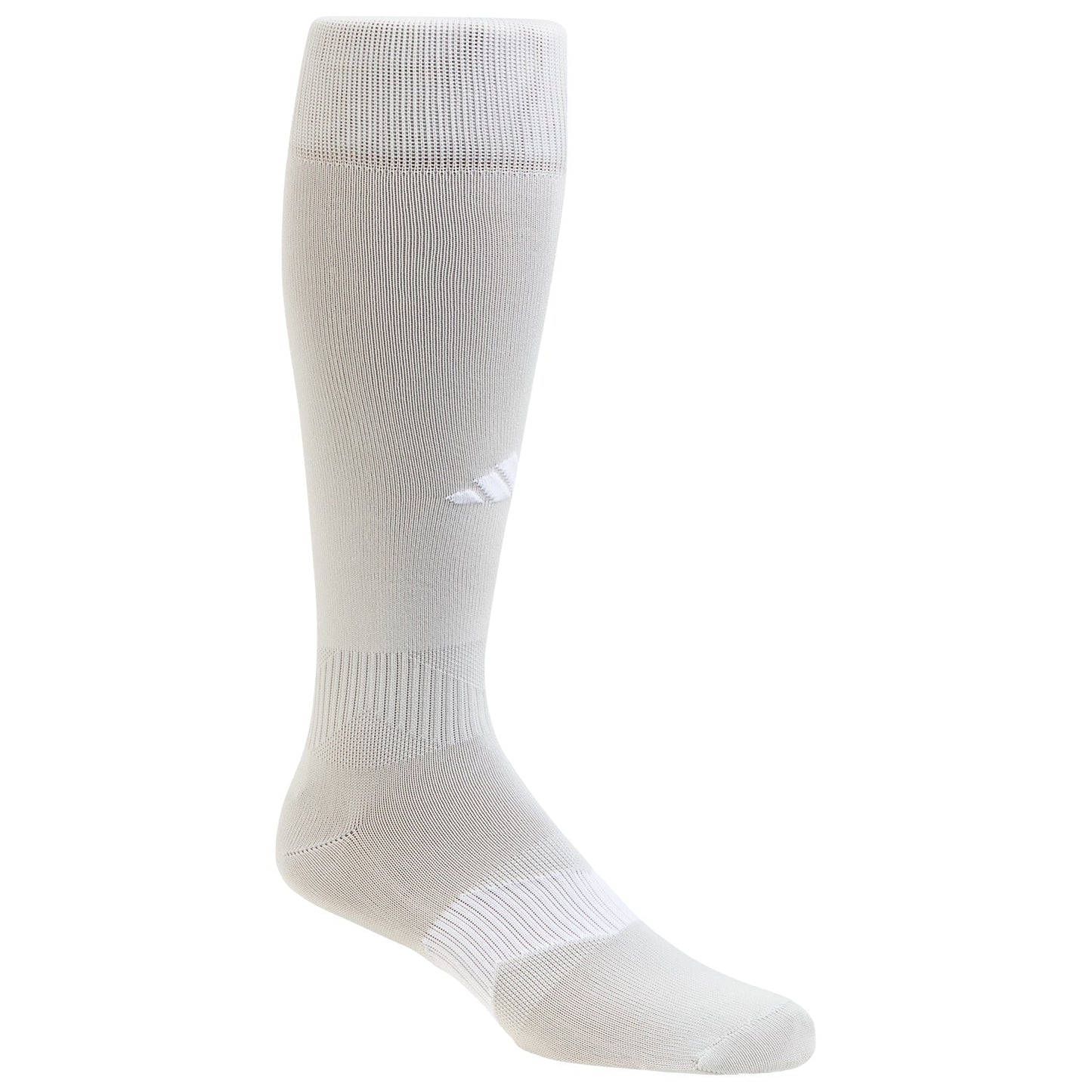 Adidas Unisex Metro VI Soccer Socks - Light Grey/White, Size S