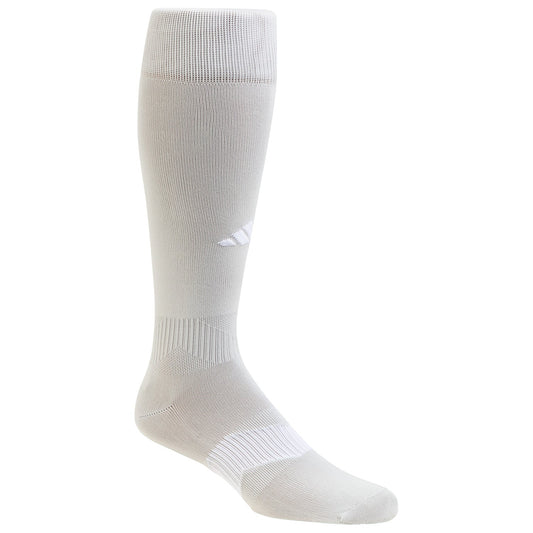 Adidas Unisex Metro VI Soccer Socks - Light Grey/White, Size S