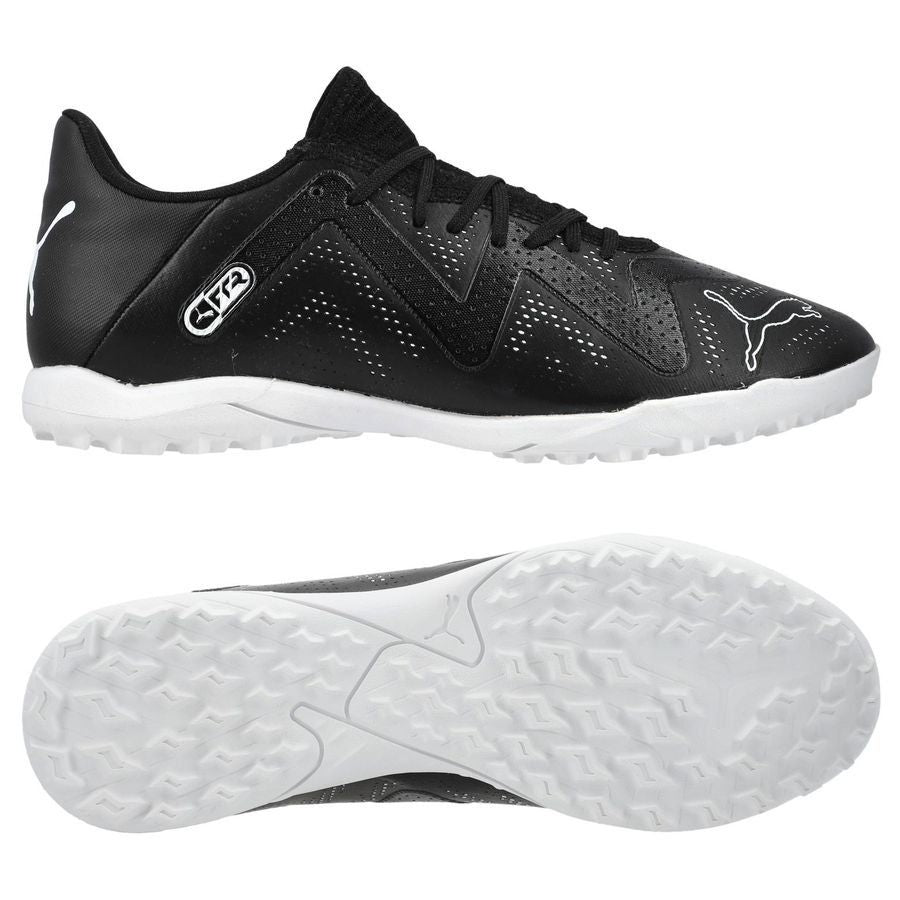 Puma Future Play IT Junior Soccer Shoes - Black/White, Youth Size 5.5