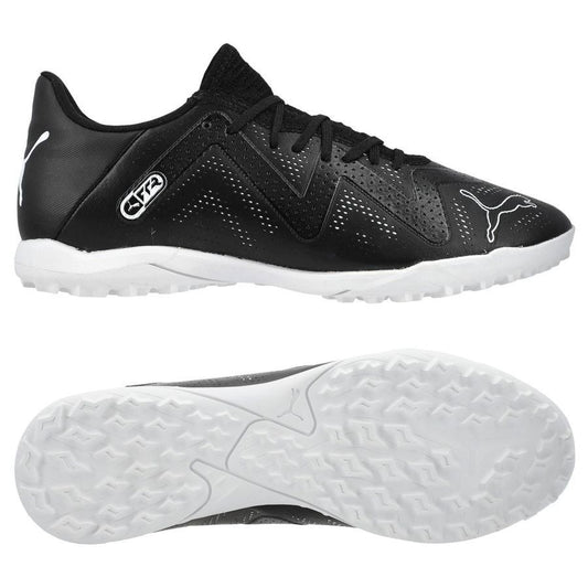 Puma Future Play IT Junior Soccer Shoes - Black/White, Youth Size 5.5