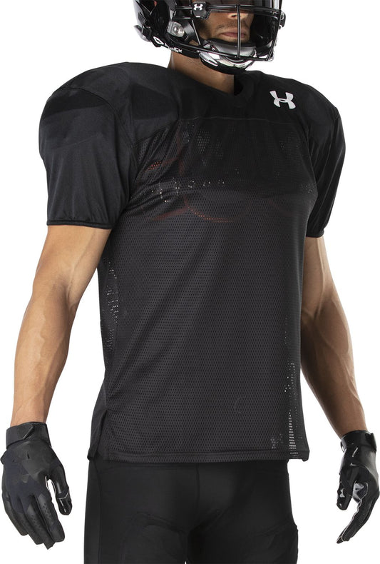 Under Armour Adult Football Practice Jersey - Black, Size Large
