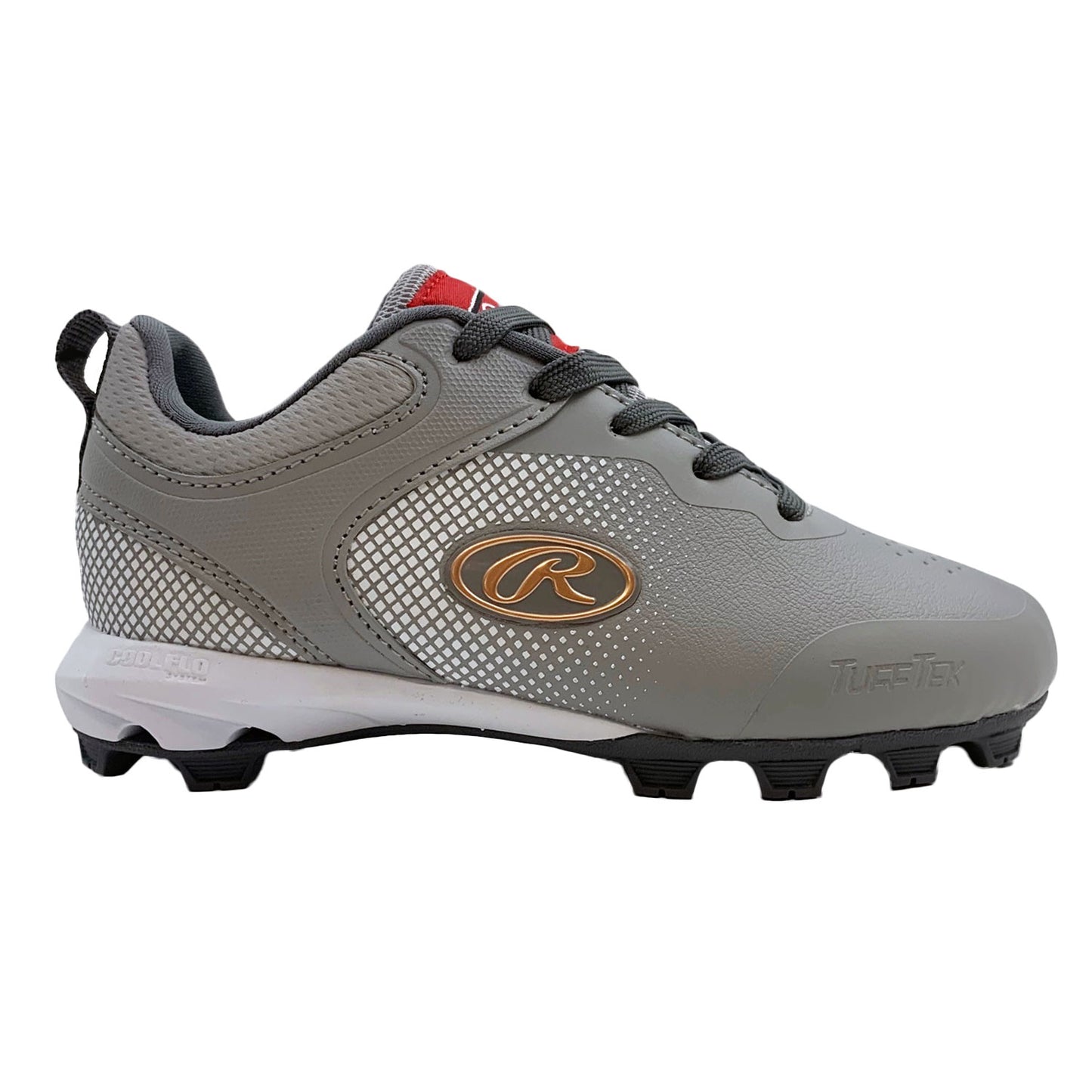 Rawlings Sanction Low Youth Baseball Cleats - Gray, Size 10