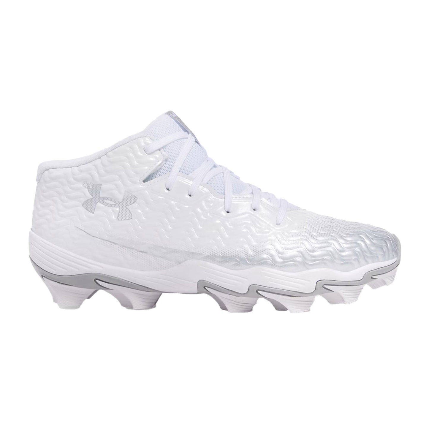 Under Armour Spotlight Hammer Men's Football Cleats - White/Silver, Size 8