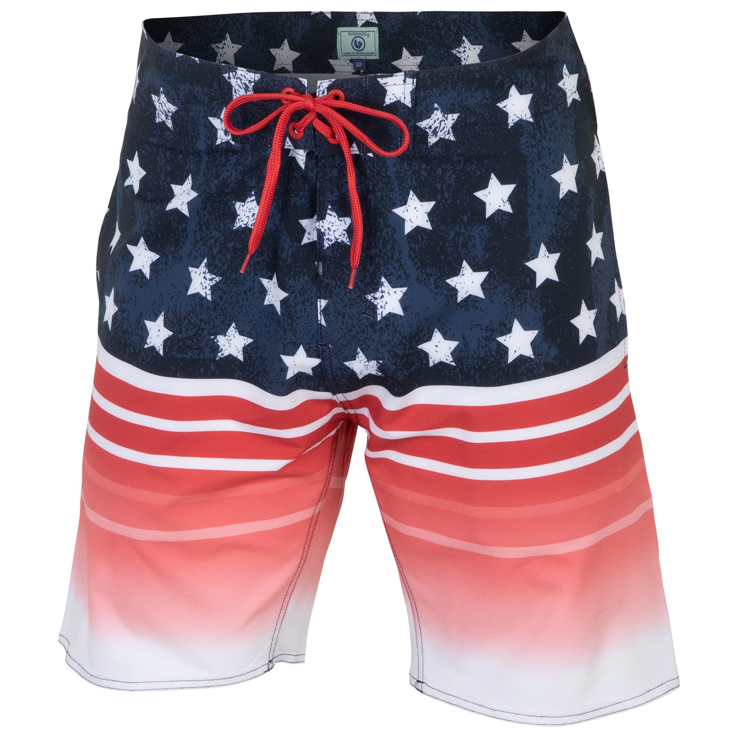 Burnside Men's Americana Stars and Stripes Boardshorts - Size 32