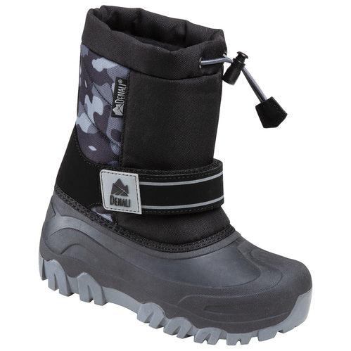 Denali Boulder II/III Boys' Cold-Weather Snow Boots - Black Combo, Size 3