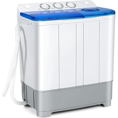 Costway Portable Twin Tub Washing Machine with 13.2 lb Washer & 8.8 lb Spinner