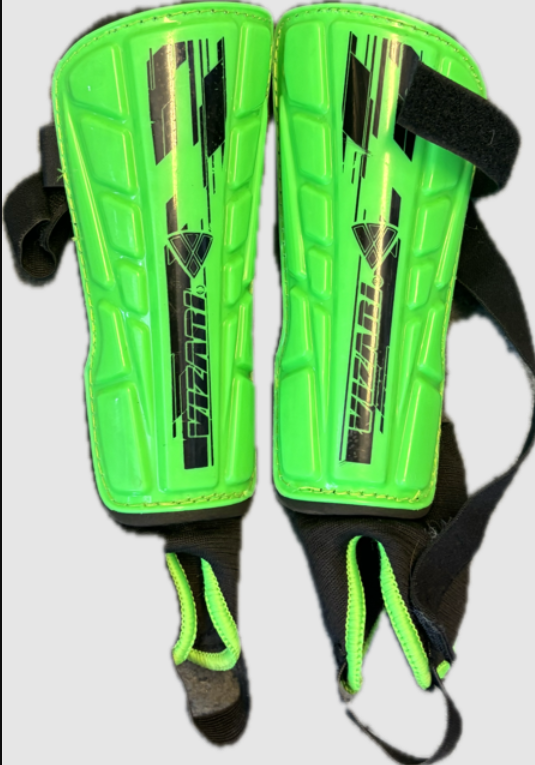 Vizari Avalon Youth Soccer Shin Guards - Black/Green, Youth Large