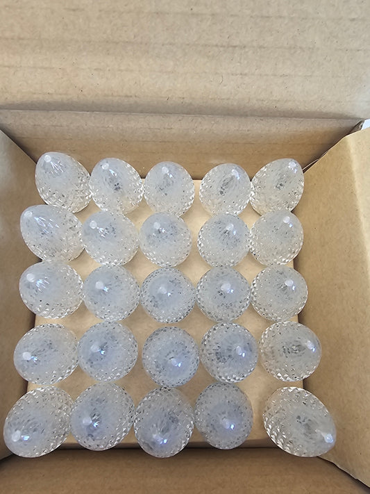 25-Pack Seasonal Source C7 Pure White Twinkle LED Bulbs - Energy Efficient Holiday Lights