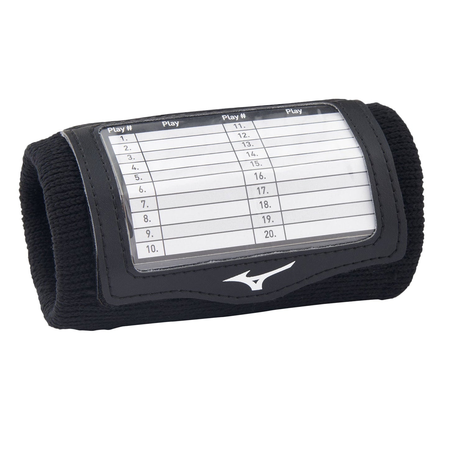Mizuno Play Call Moisture Wicking Athletic Wristband - Black, One Size