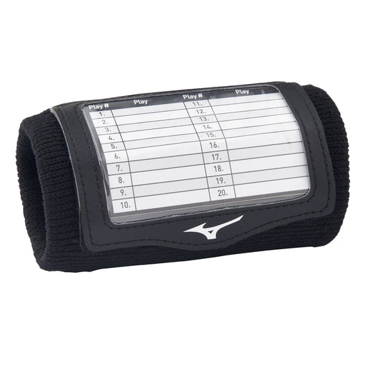 Mizuno Play Call Moisture Wicking Athletic Wristband - Black, One Size