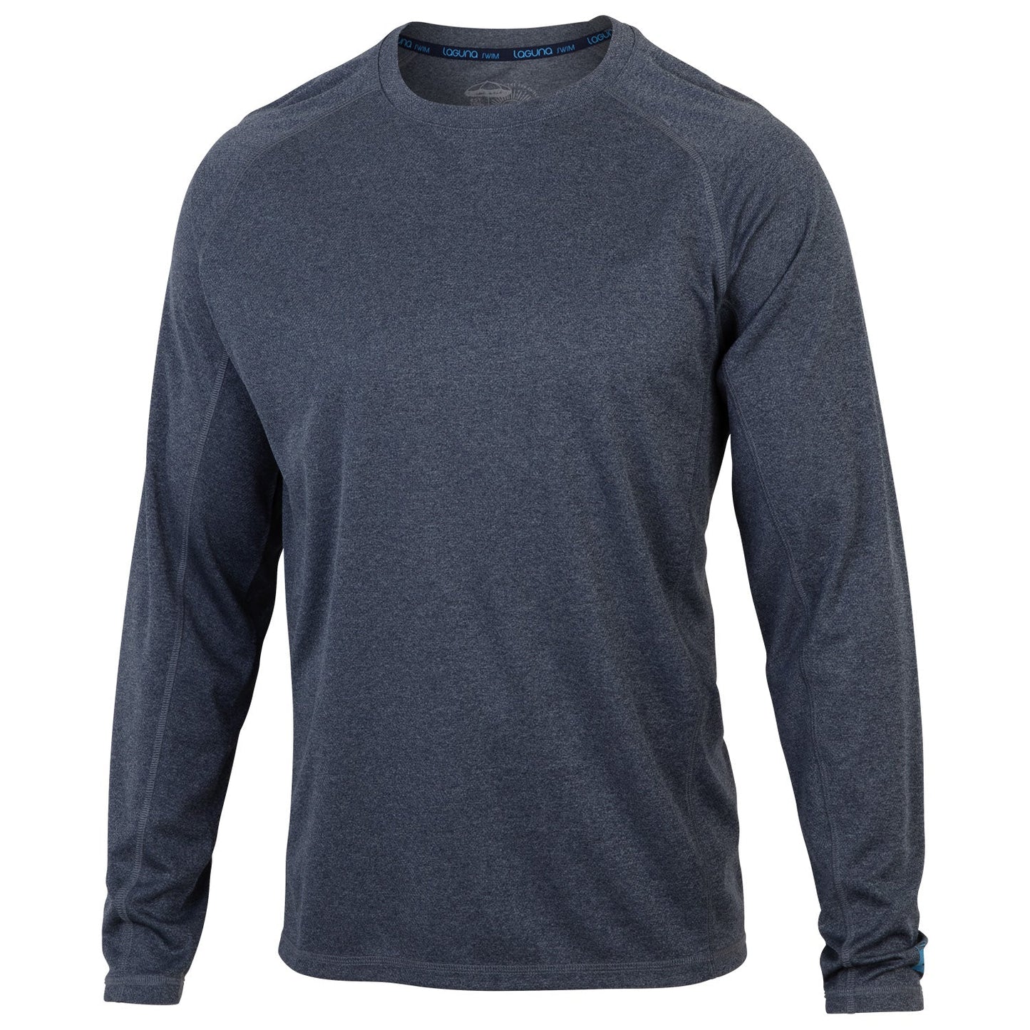 Laguna Men's Long-Sleeve Performance Swim Tee - Iris Heather, XL