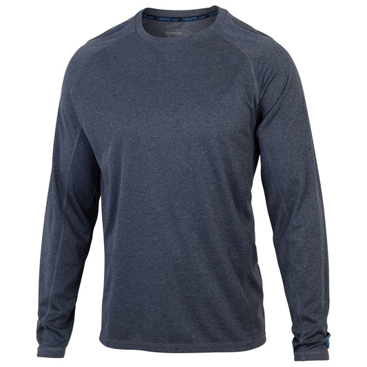 Laguna Men's Long-Sleeve Performance Swim Tee - Iris Heather, XL