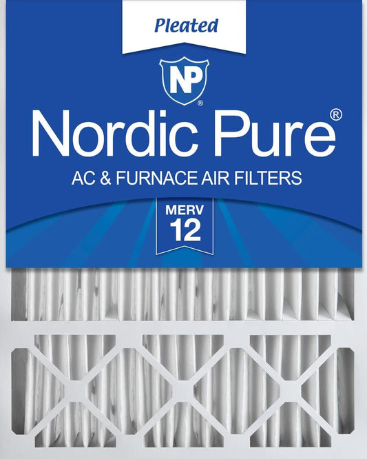 Nordic Pure 16x25x5 MERV 12 Pleated AC & Furnace Air Filter, 1-Pack