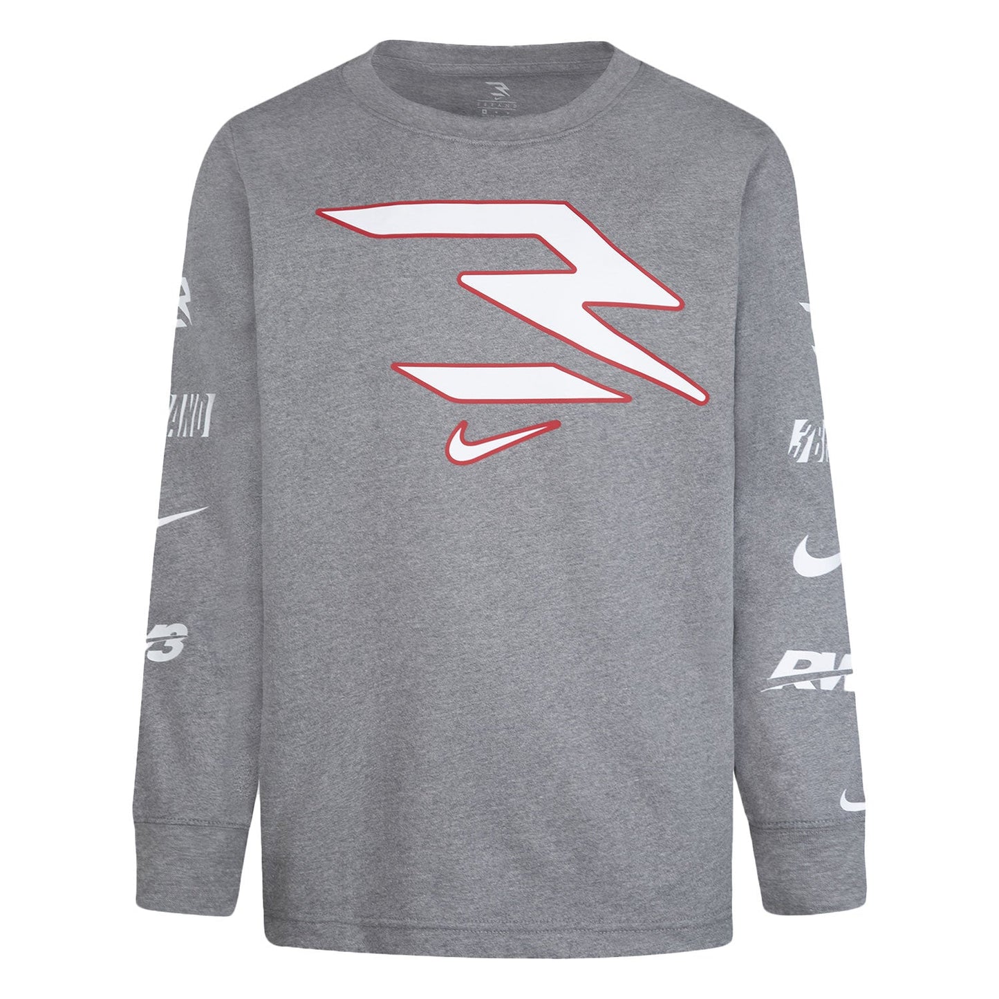 Nike Boys' 3Brand Long-Sleeve Icon Graphic Tee - Charcoal, Size S