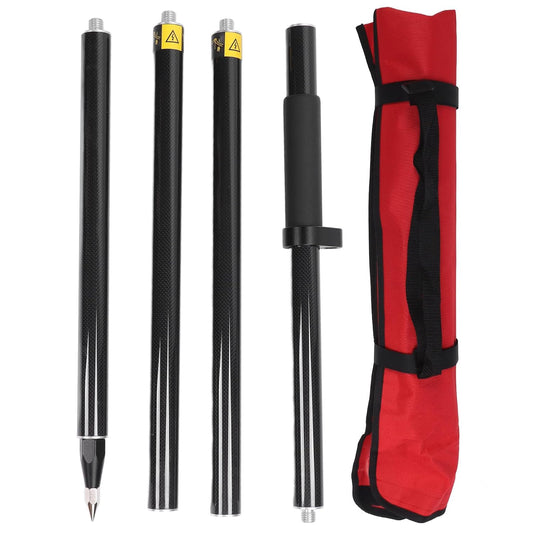 Odorkle 2m 4-Section Carbon Fiber RTK GPS Survey Pole with Bubble Level