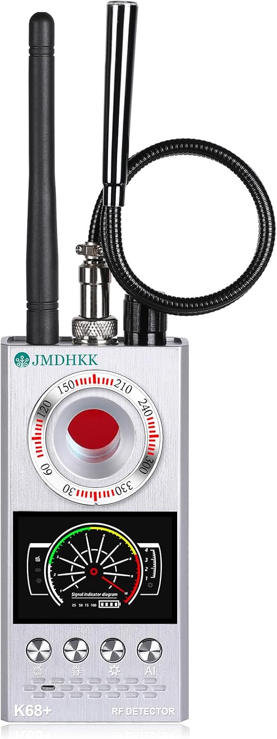 JMDHKK K68+ Anti-Spy Hidden Camera and Bug Detector - Silver