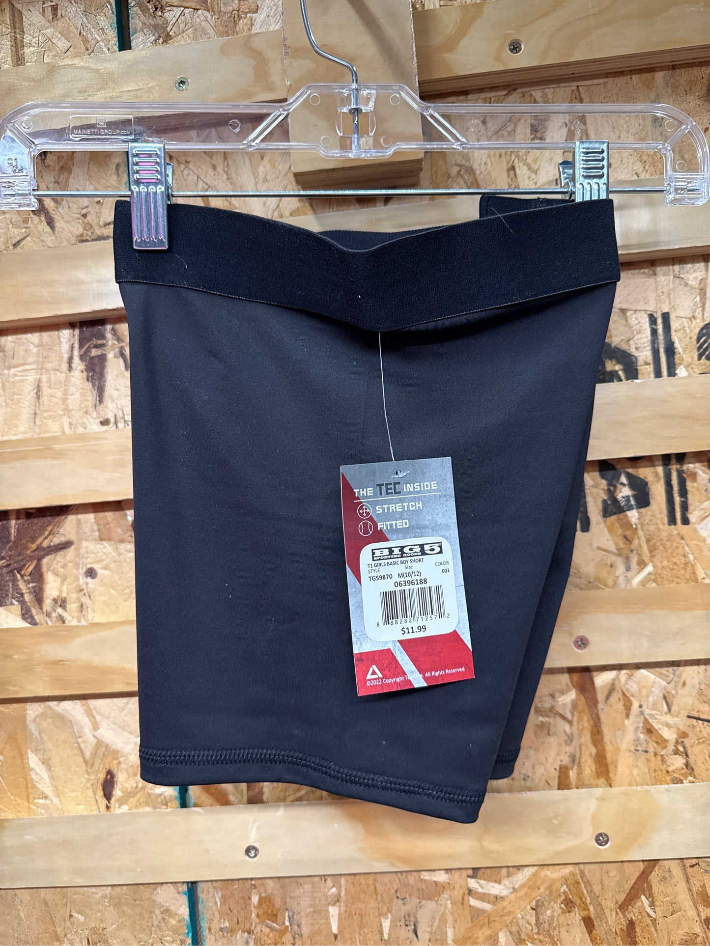 TEC-ONE Girls' Basic Athletic Boy Shorts, 4.5" Inseam - Black, Size M (10/12)