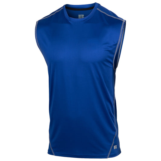 Russell Athletic Men's Fitted Sleeveless Crew Neck Tank Top - Blue, Size M