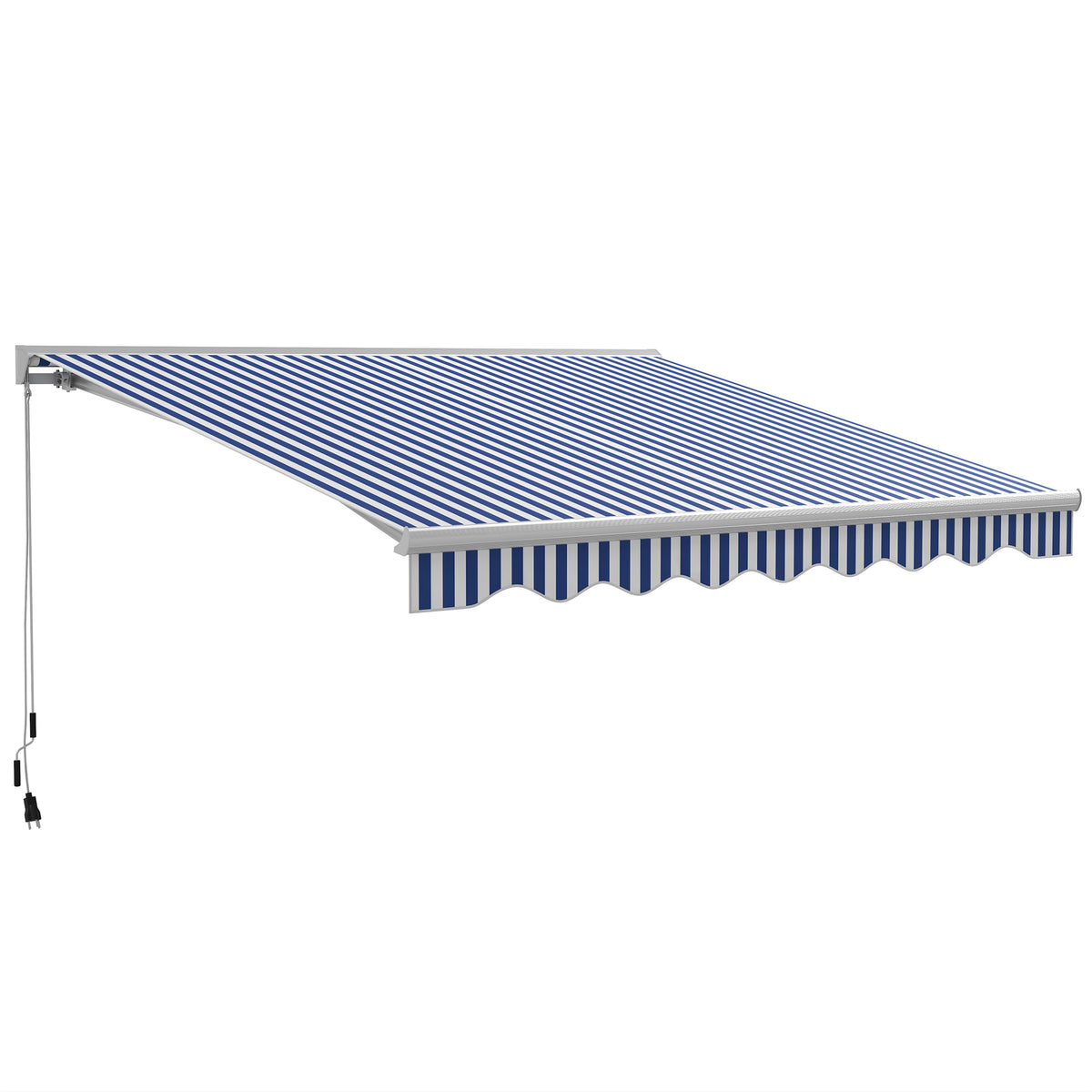 Outsunny 13' x 10' Electric Retractable Awning with LED Lights and Remote