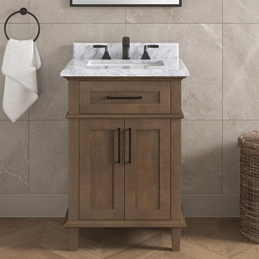 Home Decorators Collection Sonoma 24" Bathroom Vanity in Almond Latte with Marble Top
