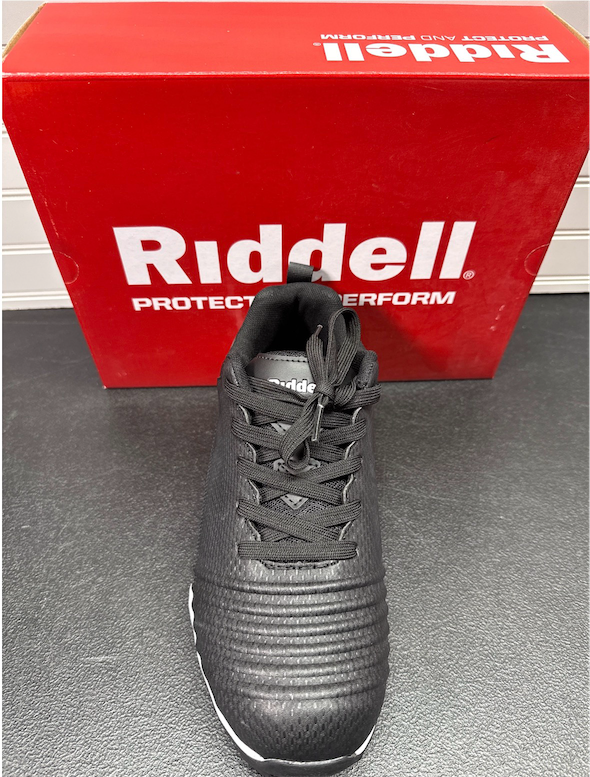 Riddell Men's Edge Low Training Shoes - Black/White, Size 6.5