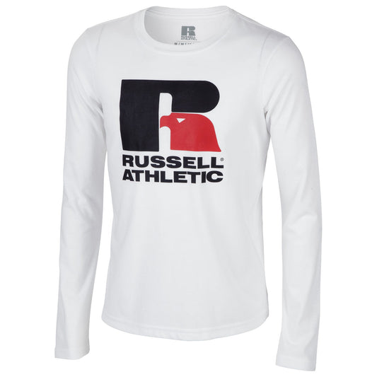 Russell Athletic Boys' Long-Sleeve Graphic T-Shirt - White, Size XS (6/7)