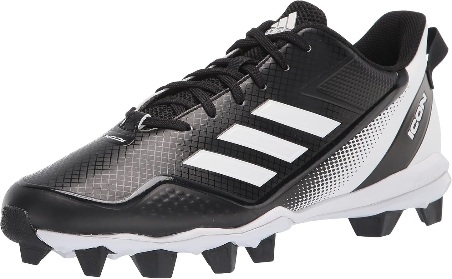 Adidas Men's Icon 7 MD Baseball Cleats - Black/White, Size 8