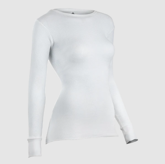 Indera Women's Traditional Warmwear Thermal Underwear Base Layer Top - White, Medium