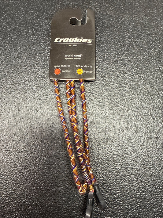 Croakies World Cord Eyewear Retainer - Multicolor Braided Sunglasses Strap