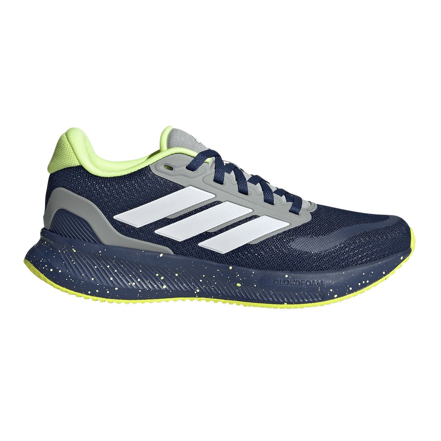 Adidas Boys' Runfalcon 5.0 Running Shoes - Navy/Green, Size 6.5